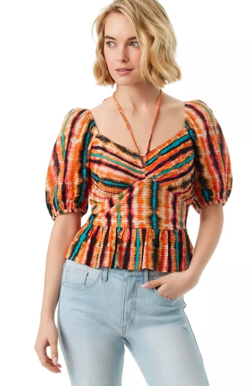 NwT Jessica Simpson 100% Cotton Tie Dye Blouse XL